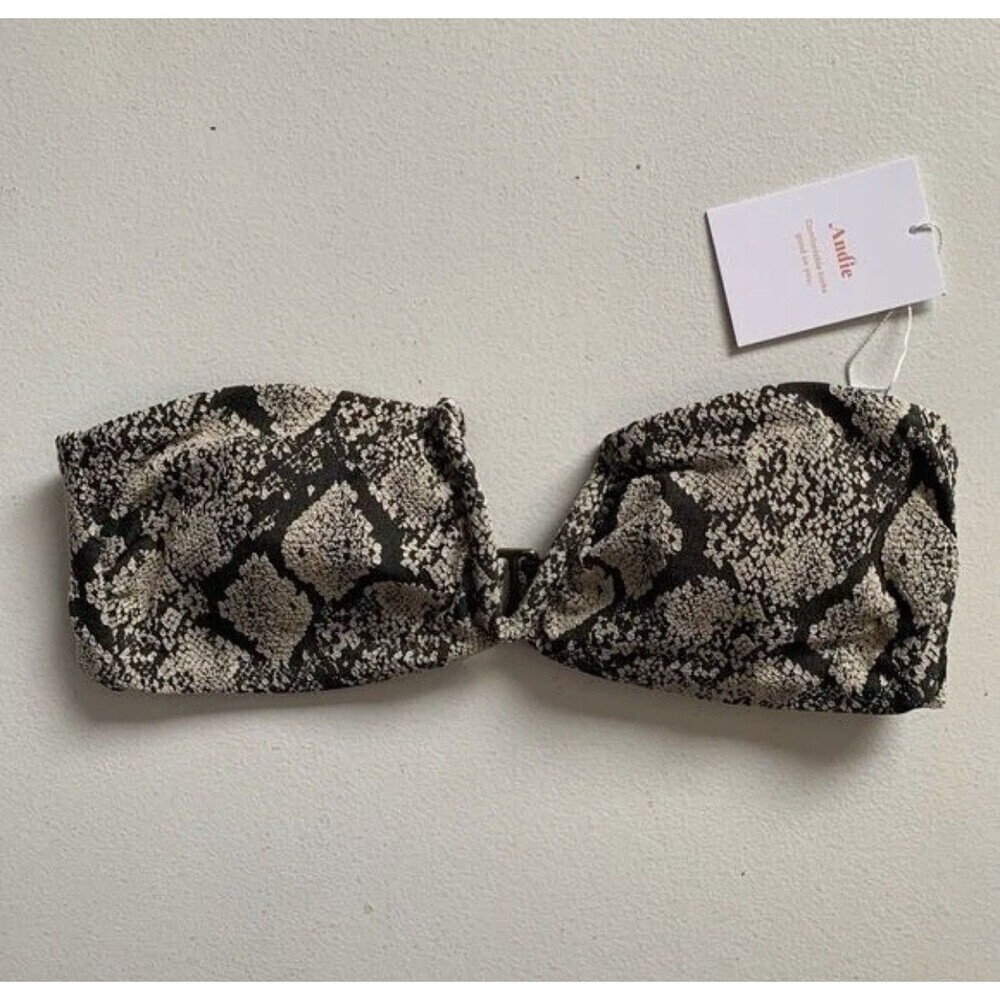 Andie Scala Bikini Top Size Small Snakeskin Print NWT Spring Break Summer - Picture 1 of 5